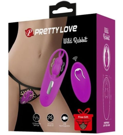 PRETTY LOVE - WILD RABBIT STIMULATEUR POUR CULOTTES AVEC TÉLÉCOMMANDE LILAS by PRETTY LOVE SMART