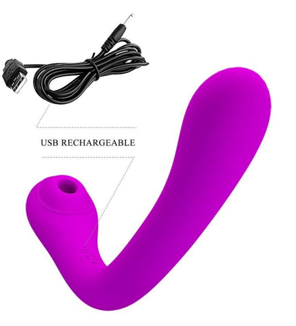 PRETTY LOVE - VIBRATEUR ET SUÇEUR CLITORIDIEN ALEX LILAC by PRETTY LOVE