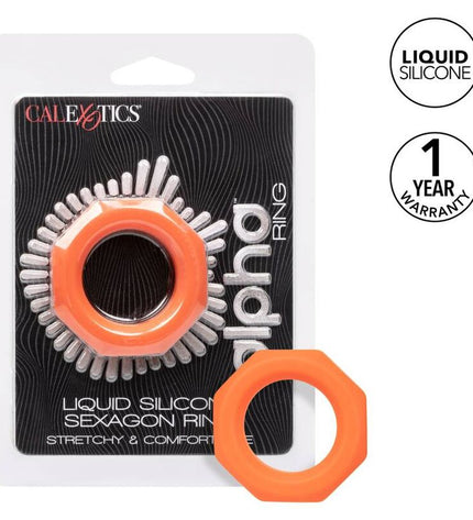 CALEXOTICS - BAGUE ALPHA SEXAGON ORANGE by CALEXOTICS