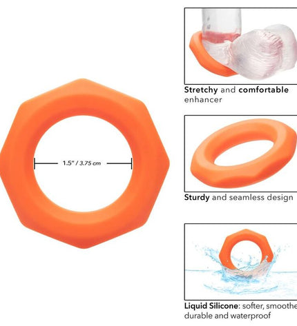 CALEXOTICS - BAGUE ALPHA SEXAGON ORANGE by CALEXOTICS