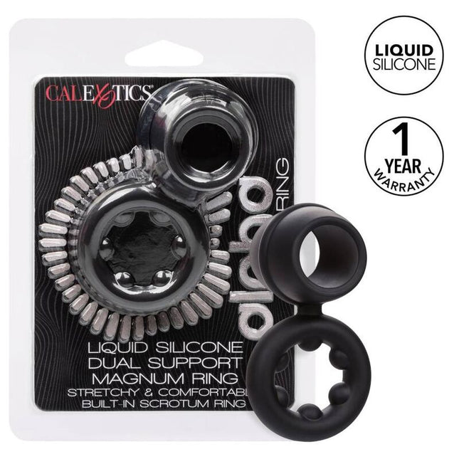 CALEXOTICS - BAGUE ALPHA DUAL MAGNUM NOIR by CALEXOTICS