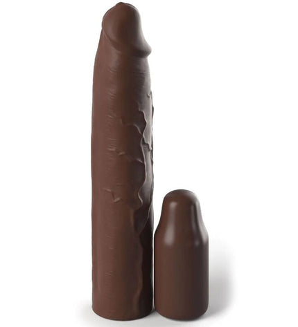 FANTASY X- TENSIONS - PIPEDREAMS SLEEVE 22,86 CM + 7,62 CM PLUG BROWN by FANTASY X-TENSIONS
