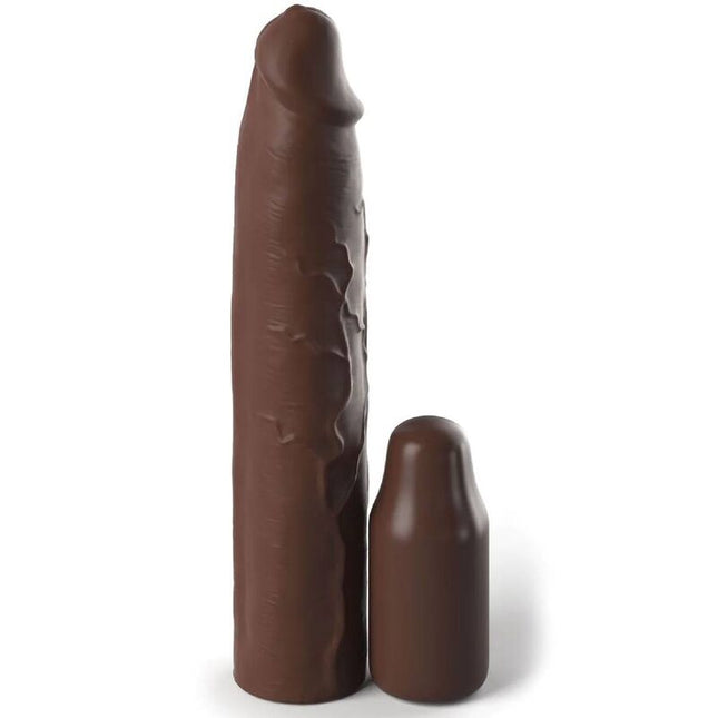 FANTASY X- TENSIONS - PIPEDREAMS SLEEVE 22,86 CM + 7,62 CM PLUG BROWN by FANTASY X-TENSIONS