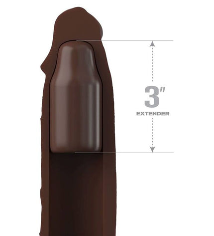 FANTASY X- TENSIONS - PIPEDREAMS SLEEVE 22,86 CM + 7,62 CM PLUG BROWN by FANTASY X-TENSIONS