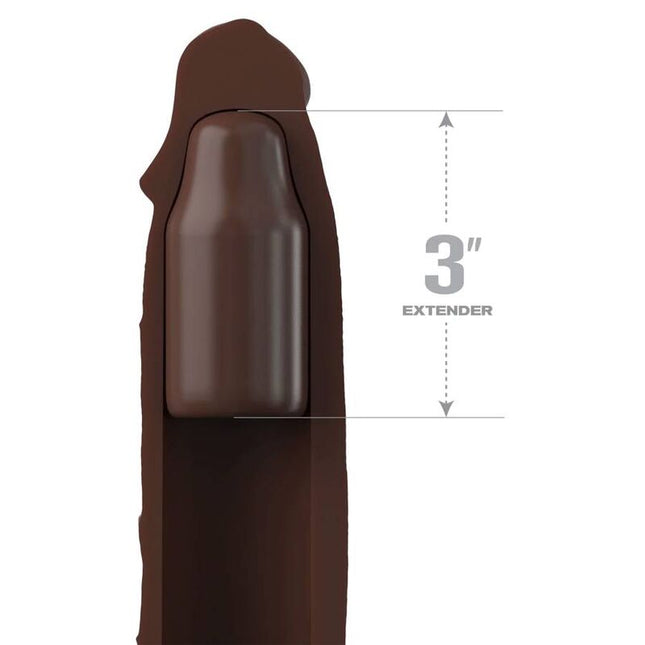FANTASY X- TENSIONS - PIPEDREAMS SLEEVE 22,86 CM + 7,62 CM PLUG BROWN by FANTASY X-TENSIONS