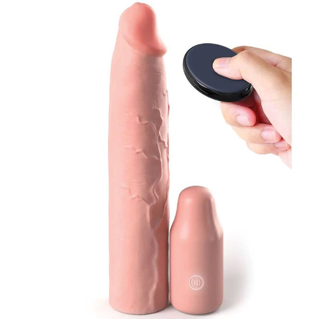 FANTASY X- TENSIONS - PIPEDREAMS MANCHE 22,86 CM + PLUG 7,62 CM REMOTE SKIN by FANTASY X-TENSIONS