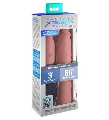 FANTASY X- TENSIONS - PIPEDREAMS MANCHE 22,86 CM + PLUG 7,62 CM REMOTE SKIN by FANTASY X-TENSIONS