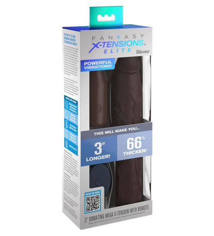 FANTASY X- TENSIONS - POCHETTE PIPEDREAMS 22,86 CM + PLUG 7,62 CM TELECOMMANDE MARRON by FANTASY X-TENSIONS