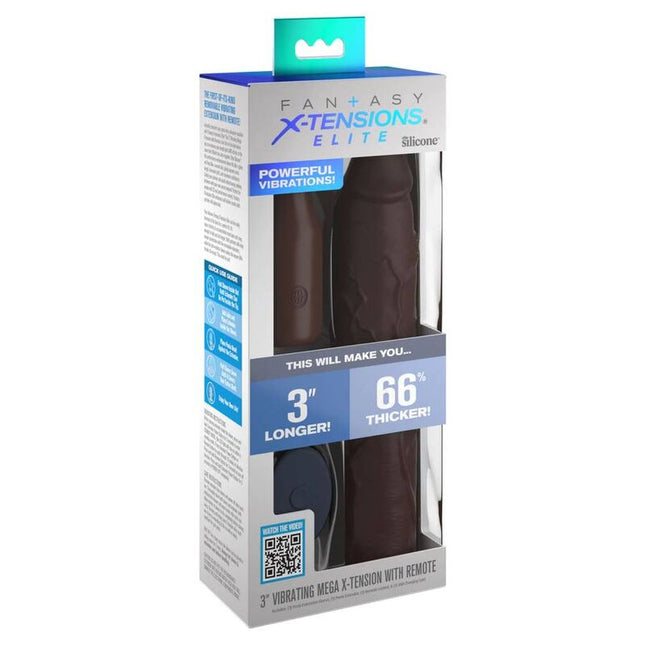 FANTASY X- TENSIONS - POCHETTE PIPEDREAMS 22,86 CM + PLUG 7,62 CM TELECOMMANDE MARRON by FANTASY X-TENSIONS