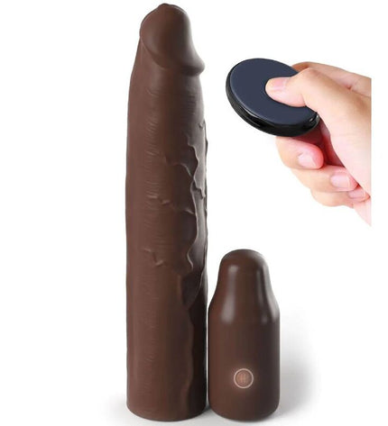 FANTASY X- TENSIONS - POCHETTE PIPEDREAMS 22,86 CM + PLUG 7,62 CM TELECOMMANDE MARRON by FANTASY X-TENSIONS