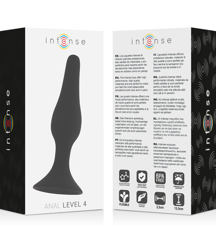 INTENSE - ANAL NIVEAU 4 15,5CM NOIR - Concombre Boutique