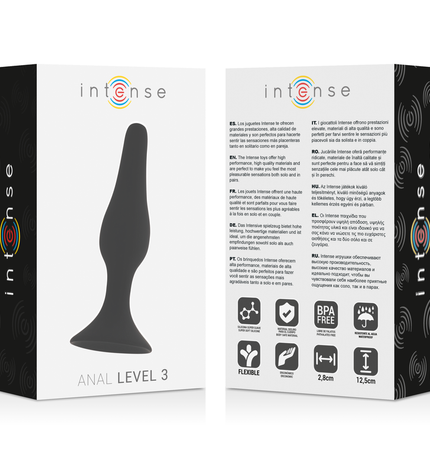 INTENSE - ANAL NIVEAU 3 12,5CM NOIR - Concombre Boutique