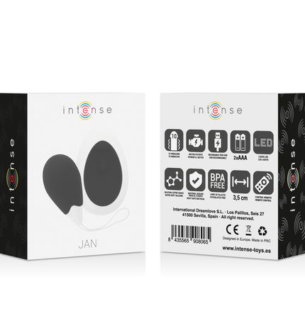 INTENSE - OEUF VIBRANT JAN TÉLÉCOMMANDE NOIR by INTENSE REMOTE CONTROL