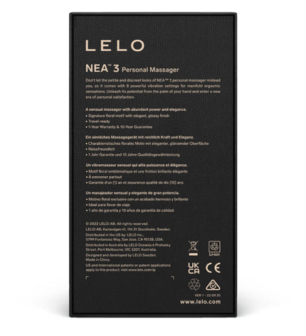 LELO - NEA 3 MASSEUR PERSONNEL NOIR by LELO