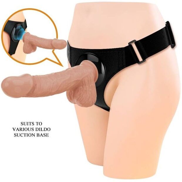 PRETTY LOVE - SLIP HARNAIS HARNAIS UNIVERSEL AVEC GODE JERRY 21,8 CM NATUREL by PRETTY LOVE
