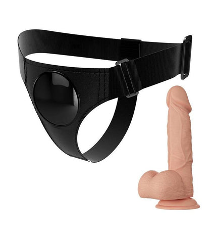 PRETTY LOVE - SLIP HARNAIS HARNAIS UNIVERSEL AVEC GODE JERRY 21,8 CM NATUREL by PRETTY LOVE