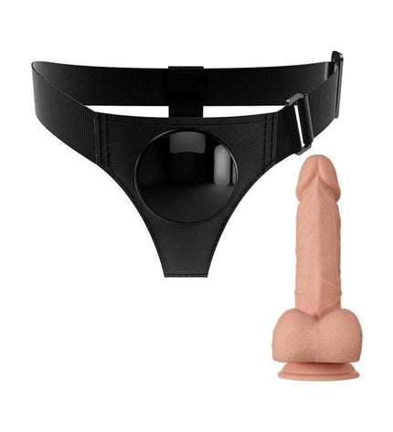 PRETTY LOVE - SLIP HARNAIS HARNAIS UNIVERSEL AVEC GODE JERRY 21,8 CM NATUREL by PRETTY LOVE