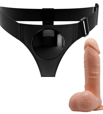PRETTY LOVE - HARNAIS SLIPS HARNAIS UNIVERSEL AVEC GODE TOM 20 CM NATUREL by PRETTY LOVE