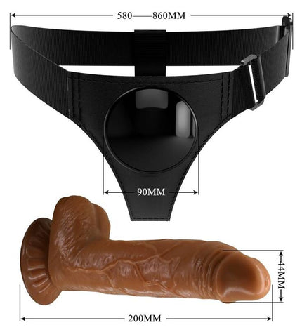 PRETTY LOVE - SLIP HARNAIS HARNAIS UNIVERSEL AVEC GODE MICHEAL 20 CM NOIR by PRETTY LOVE