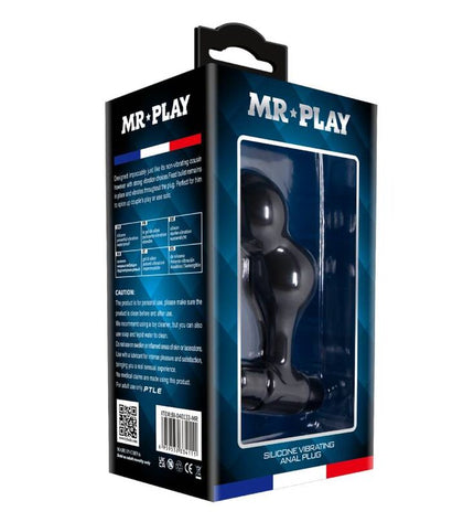 MR PLAY - PLUG ANAL VIBRATEUR EN SILICONE NOIR by MR PLAY