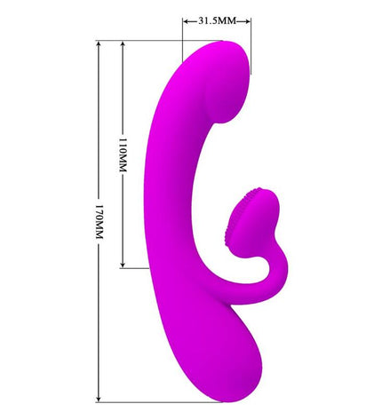 PRETTY LOVE - VIBRATEUR ET SUCCION CLITORISÉ EN SILICONE SINCÈRE VIOLET by PRETTY LOVE