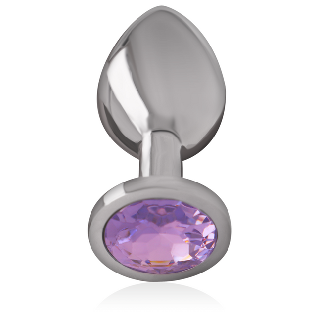 INTENSE - PLUG ANAL EN MÉTAL ALUMINIUM AVEC CRISTAL VIOLET TAILLE S by INTENSE ANAL TOYS
