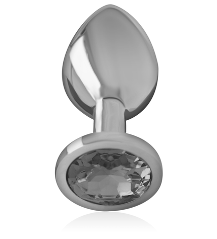 INTENSE - PLUG ANAL EN MÉTAL ALUMINIUM AVEC VERRE NOIR TAILLE M by INTENSE ANAL TOYS