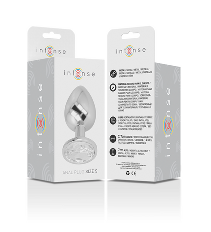 INTENSE - PLUG ANAL EN MÉTAL ALUMINIUM AVEC CRISTAL DARGENT TAILLE S by INTENSE ANAL TOYS