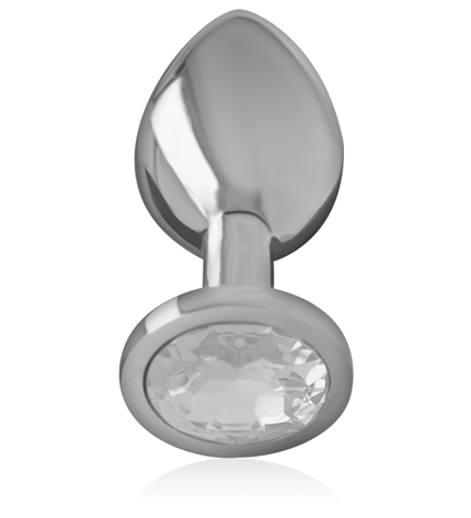 INTENSE - PLUG ANAL EN MÉTAL ALUMINIUM AVEC CRISTAL DARGENT TAILLE M by INTENSE ANAL TOYS