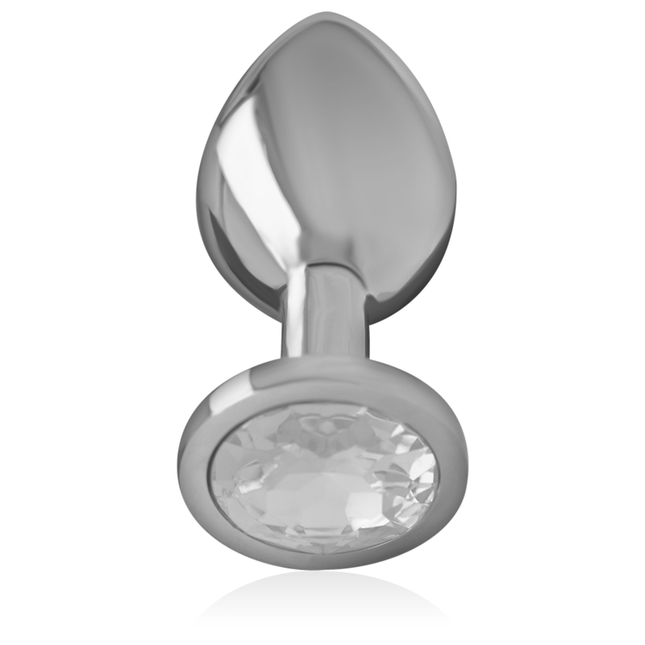 INTENSE - PLUG ANAL EN MÉTAL ALUMINIUM AVEC CRISTAL DARGENT TAILLE L by INTENSE ANAL TOYS