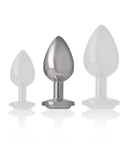 INTENSE - PLUG ANAL EN MÉTAL ALUMINIUM AVEC CRISTAL DARGENT TAILLE M by INTENSE ANAL TOYS