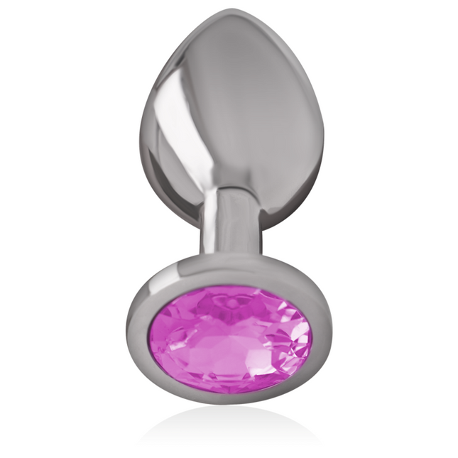 INTENSE - PLUG ANAL EN MÉTAL ALUMINIUM AVEC CRISTAL ROSE TAILLE S by INTENSE ANAL TOYS