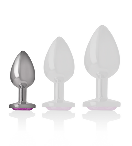 INTENSE - PLUG ANAL EN MÉTAL ALUMINIUM AVEC CRISTAL ROSE TAILLE S by INTENSE ANAL TOYS