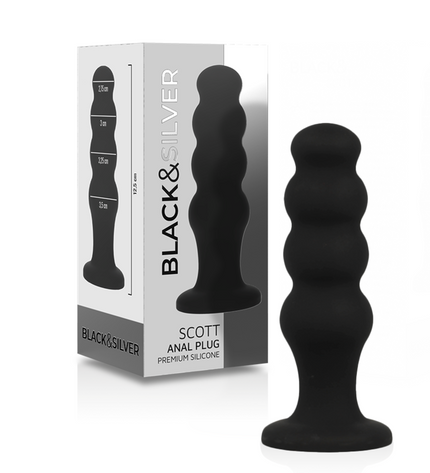 BLACK&SILVER - PLUG ANAL EN SILICONE SCOTT PREMIUM NOIR by BLACK&SILVER