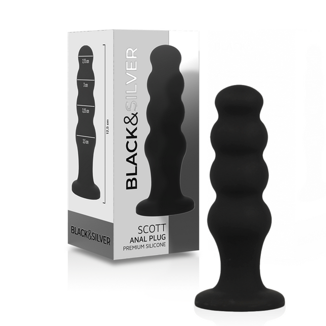 BLACK&SILVER - PLUG ANAL EN SILICONE SCOTT PREMIUM NOIR by BLACK&SILVER