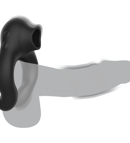 BLACK&SILVER - ANNEAU VIBRATEUR EN SILICONE 3 MOTEURS RECHARGEABLE NOIR by BLACK&SILVER