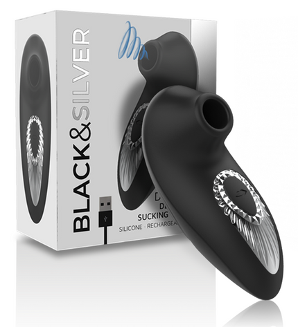 BLACK&SILVER - DRAKE DELUXE SUCKING VIBE RECHARGEABLE SILICONE NOIR by BLACK&SILVER
