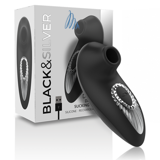 BLACK&SILVER - DRAKE DELUXE SUCKING VIBE RECHARGEABLE SILICONE NOIR by BLACK&SILVER