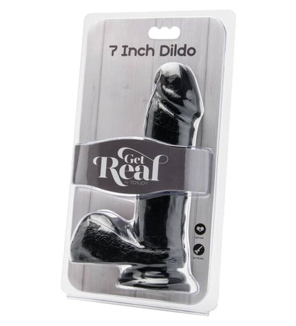 GET REAL - GODE 18 CM AVEC BOULES NOIR by GET REAL