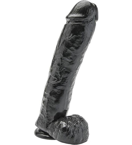 GET REAL - GODE 28 CM AVEC BOULES NOIR by GET REAL