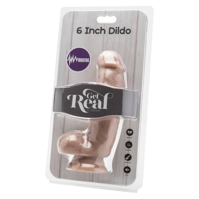 GET REAL - GODE 12 CM AVEC BILLES VIBRATEUR SKIN by GET REAL