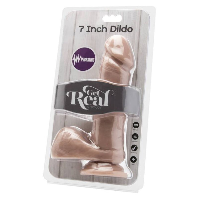 GET REAL - GODE 18 CM AVEC BILLES VIBRATEUR SKIN by GET REAL