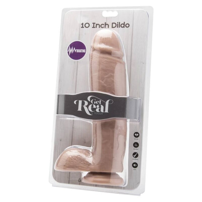 GET REAL - GODE 25,5 CM AVEC BILLES VIBRATEUR SKIN by GET REAL