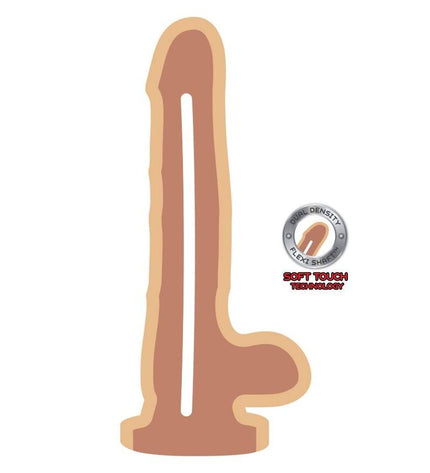 GET REAL - GODE DOUBLE DENSITÉ 12 CM BALLES PEAU by GET REAL