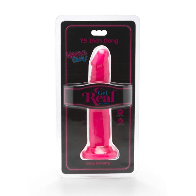 GET REAL - HAPPY DICKS DONG 19 CM ROSE by GET REAL