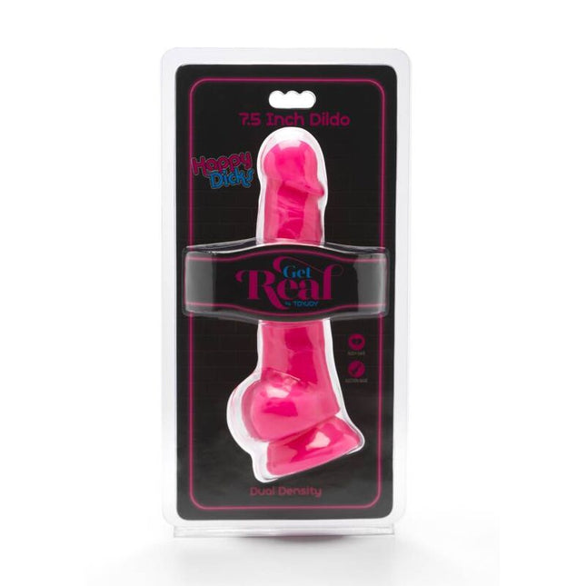 GET REAL - HAPPY DICKS 19 CM AVEC BALLES ROSE by GET REAL