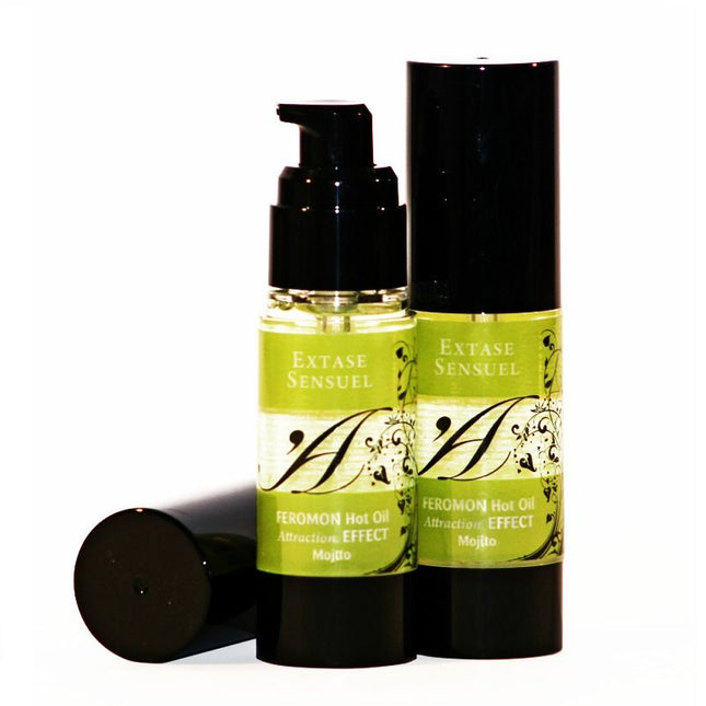 EXTASE SENSUAL - HUILE DE MASSAGE EFFET THERMIQUE AUX PHÉROMONES DE MOJITO 30 ML - Concombre Boutique