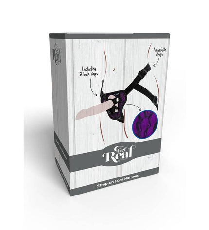 GET REAL - HARNAIS EN DENTELLE STRAP-ON VIOLET by GET REAL