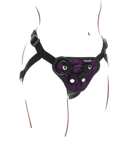 GET REAL - HARNAIS EN DENTELLE STRAP-ON VIOLET by GET REAL