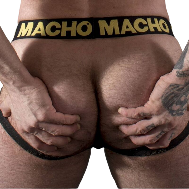 MACHO - MX25AC JOCK CUIR JAUNE S by MACHO UNDERWEAR
